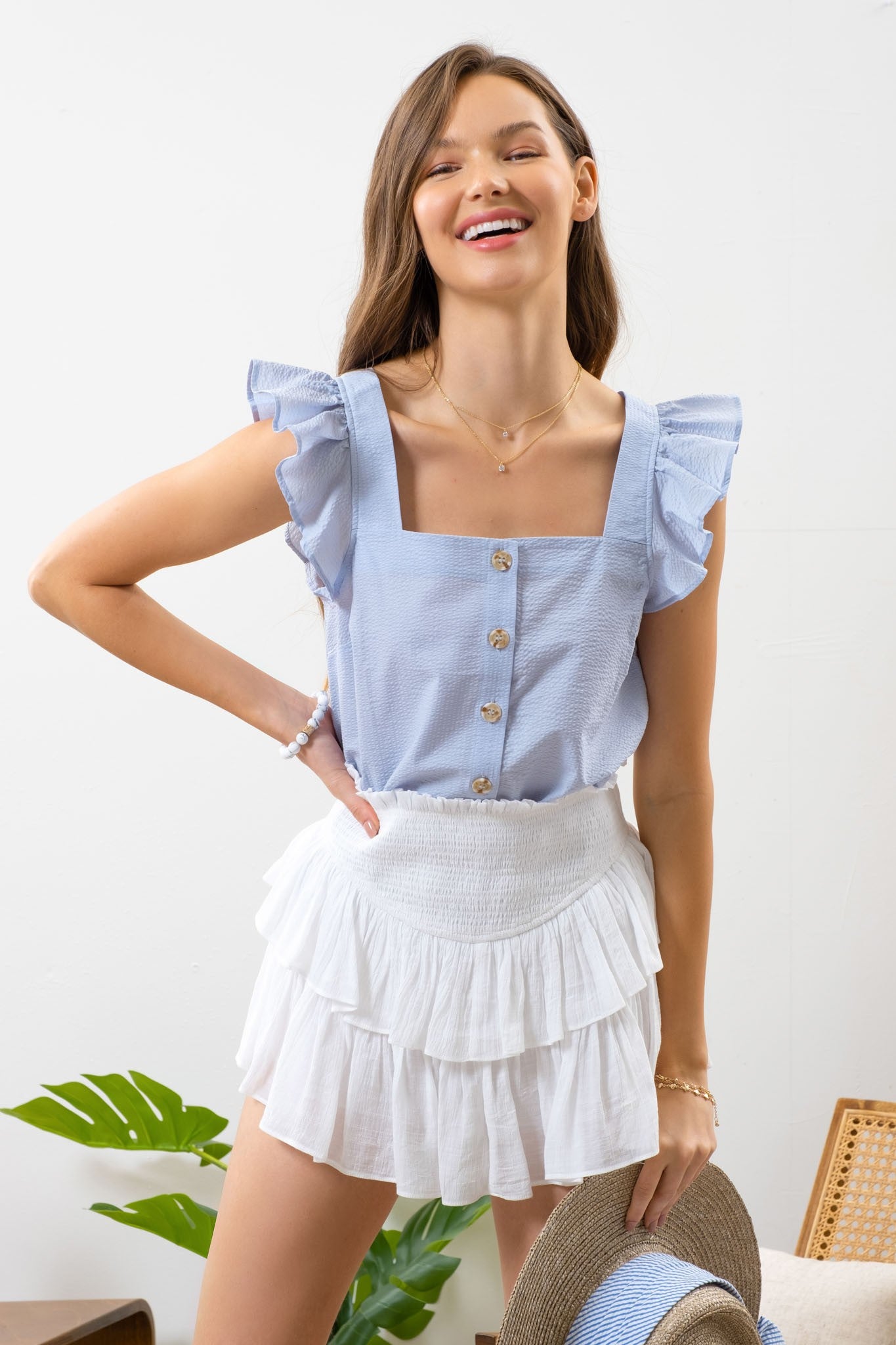 Naya Button Detail Blouse