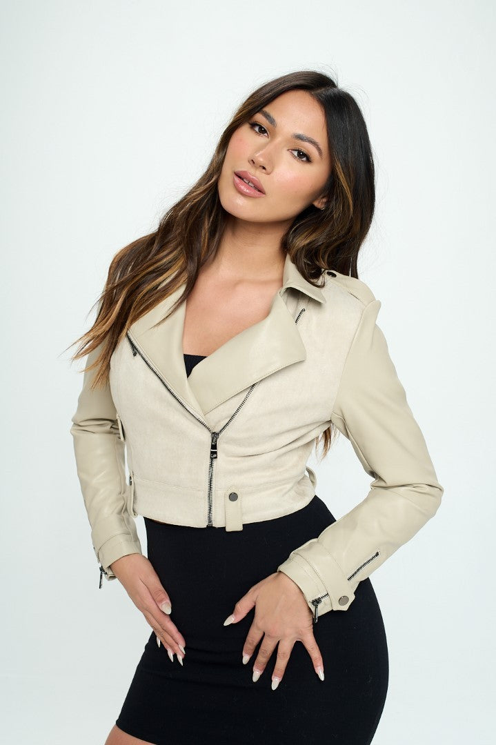 Piper Cream Cropped Jacket