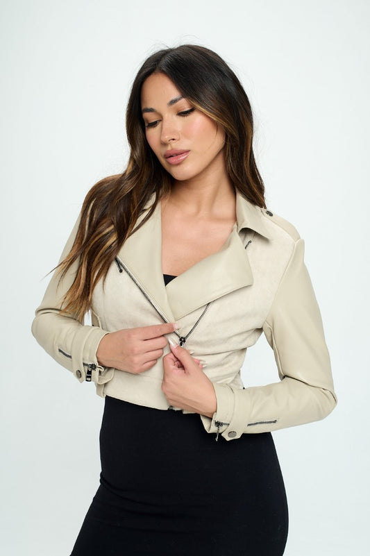 Piper Cream Cropped Jacket