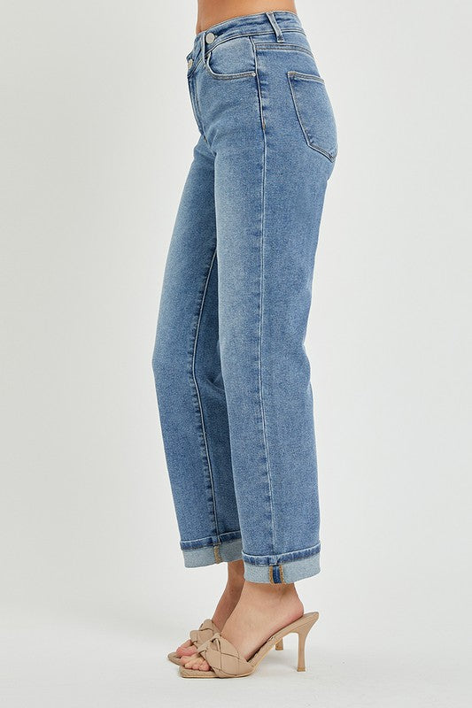 Amber Cross Over Straight Jeans