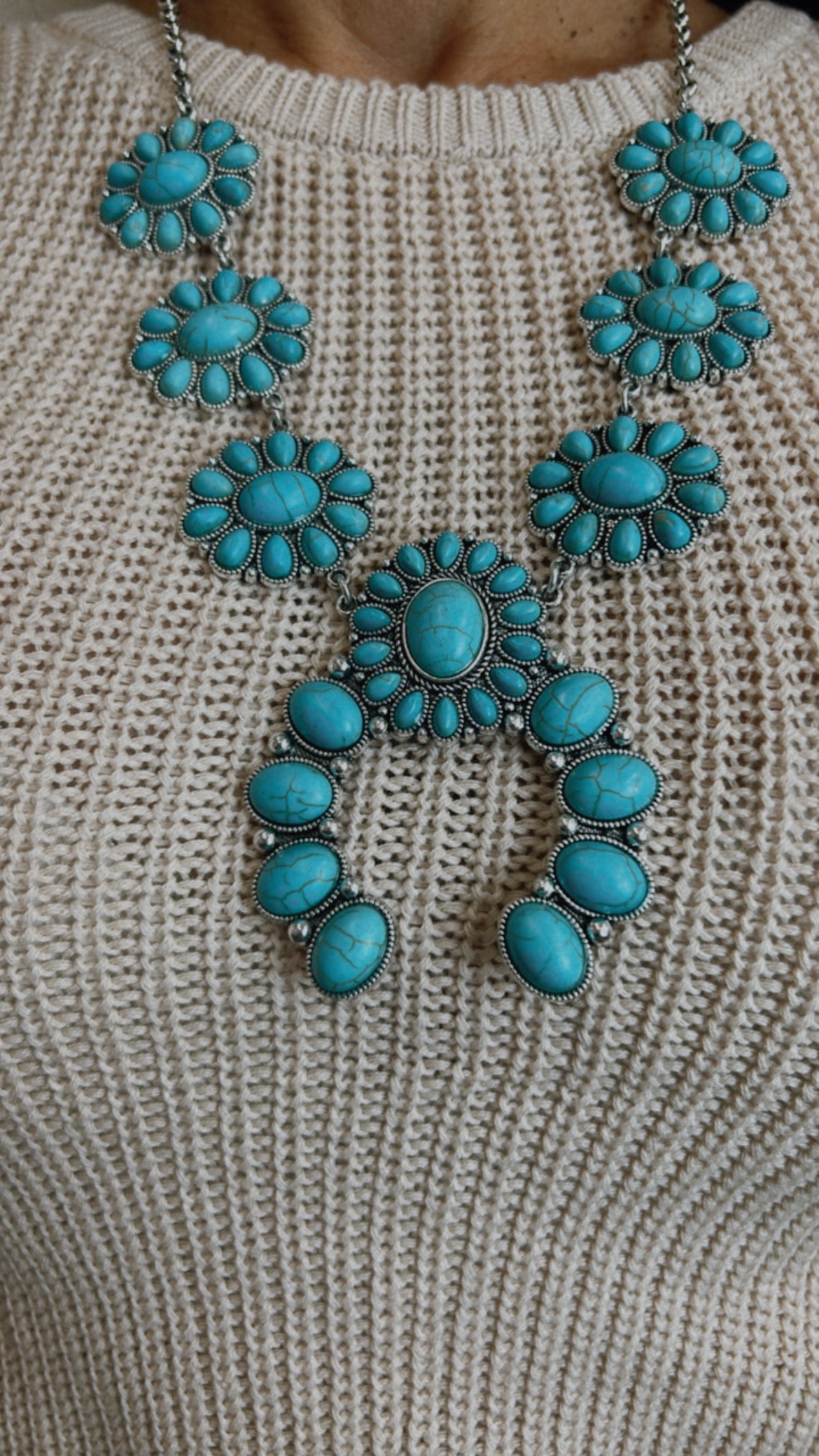 Julie Fashion Squash blossom Necklace