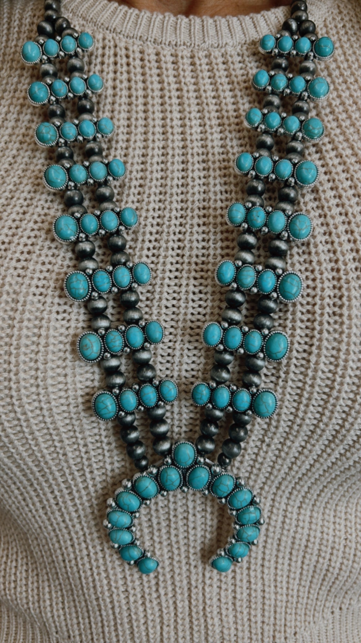 Tegan Chunky Fashion Turquoise Necklace