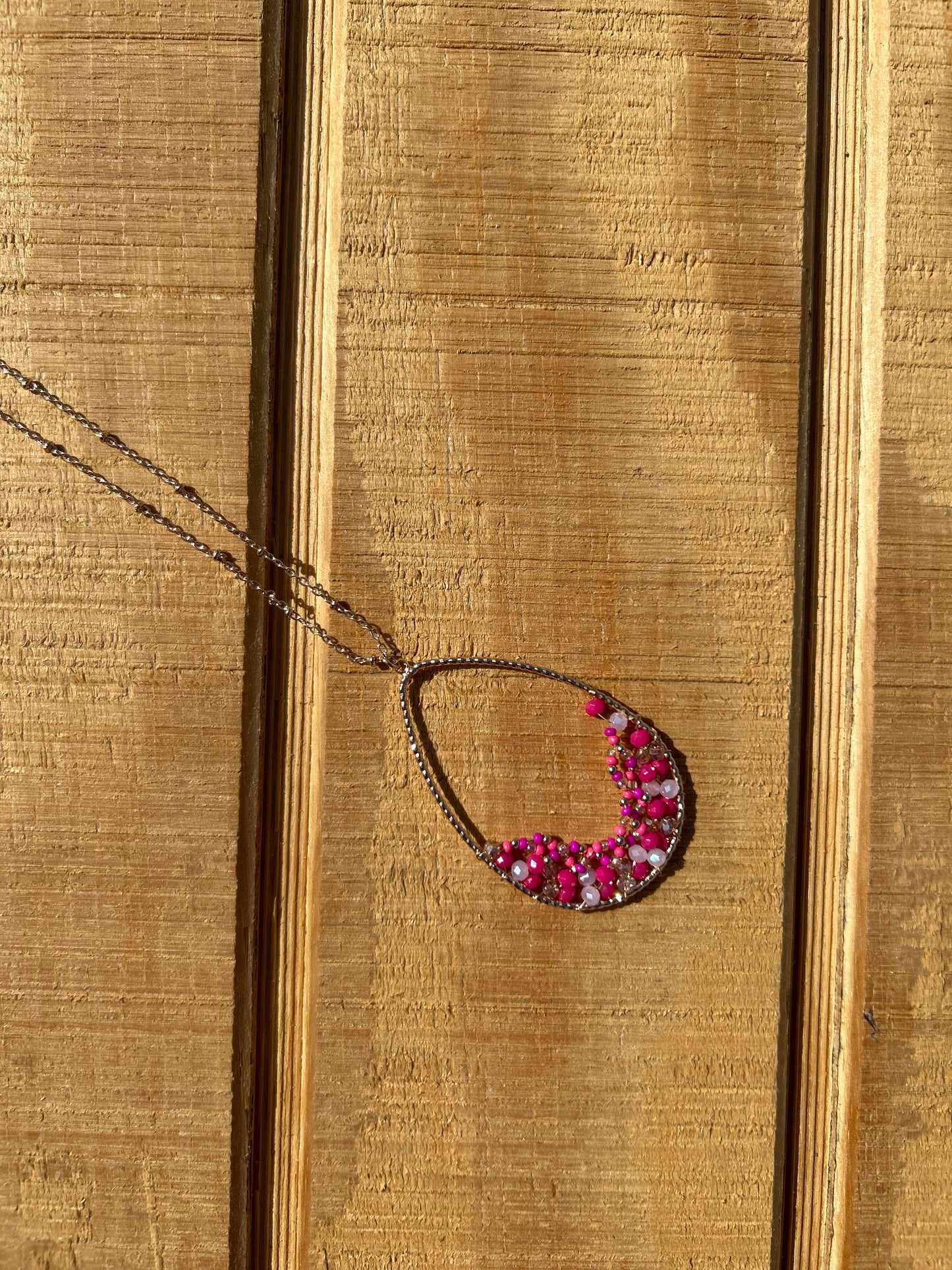 Lena Pink Bead Fashion Necklace