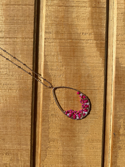 Lena Pink Bead Fashion Necklace