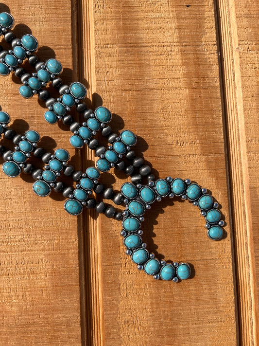 Tegan Chunky Fashion Turquoise Necklace