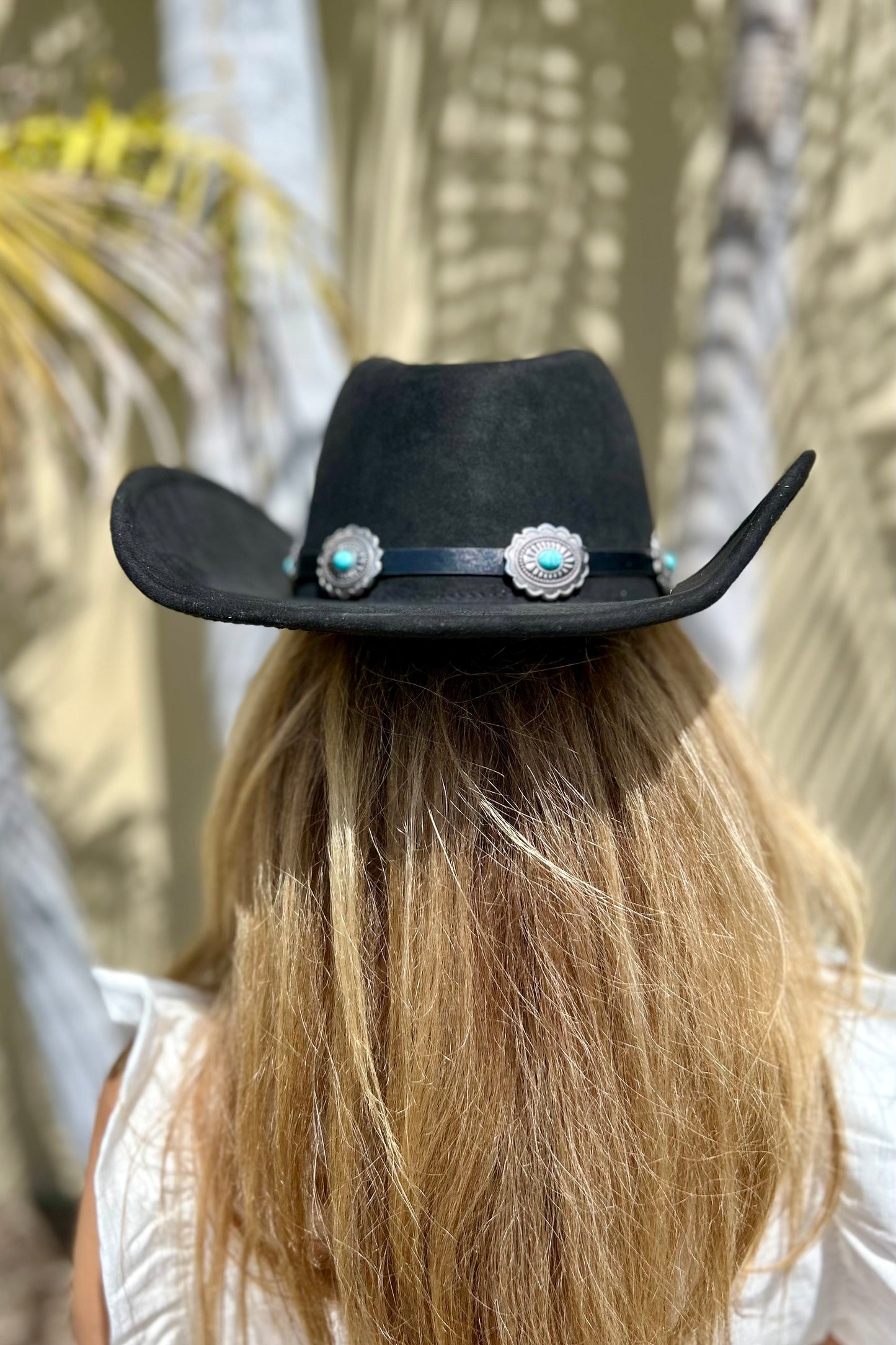 Arizona Scalloped Concho Faux Suede Cowboy Hat