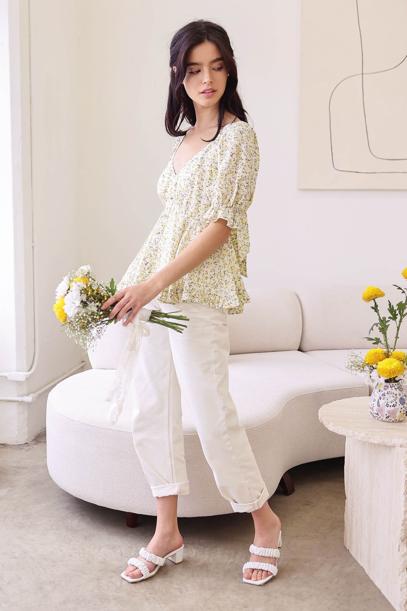 Callie Balloon Sleeve Blouse