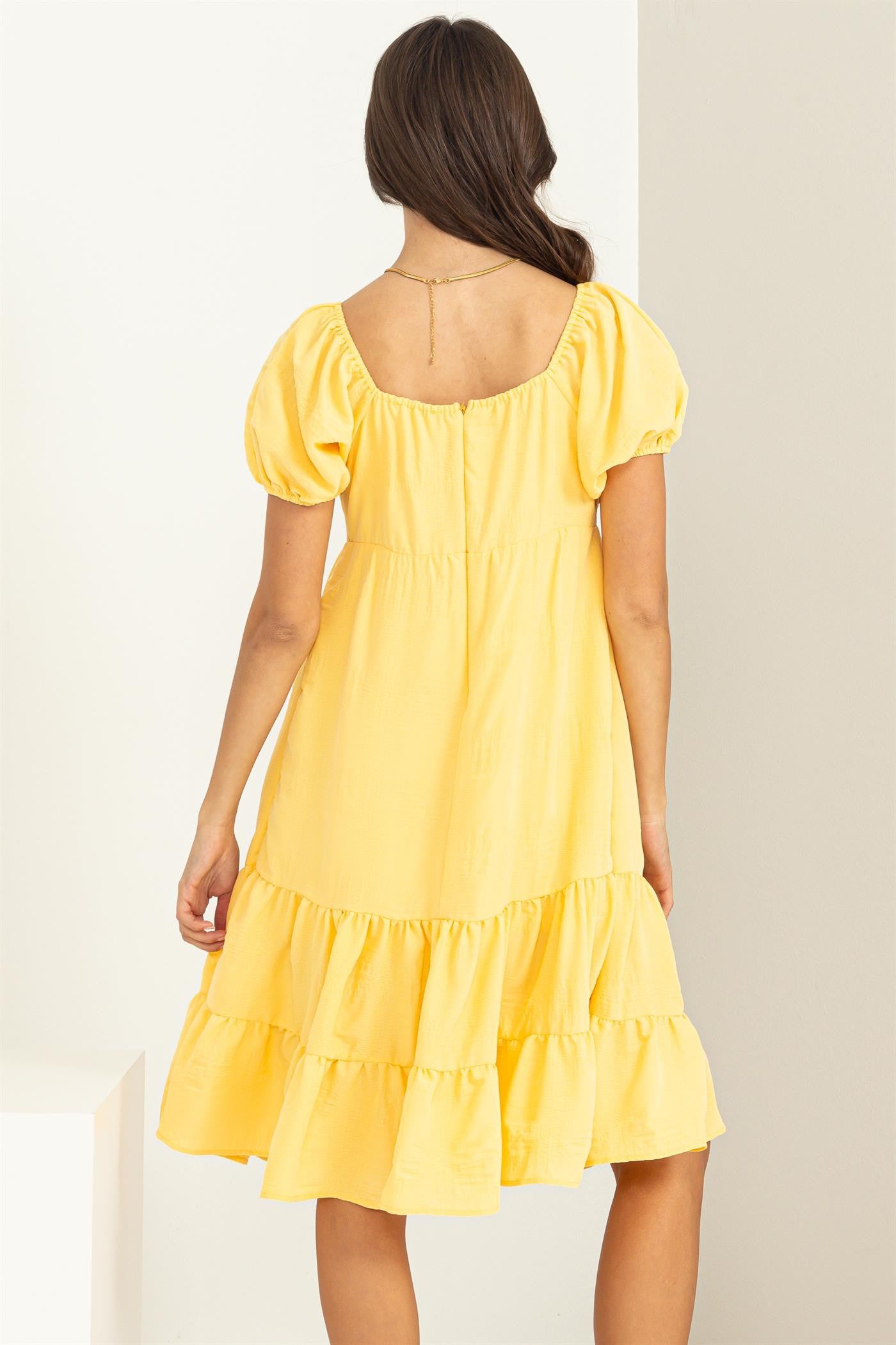 Balloon-Sleeve Brenda Dress