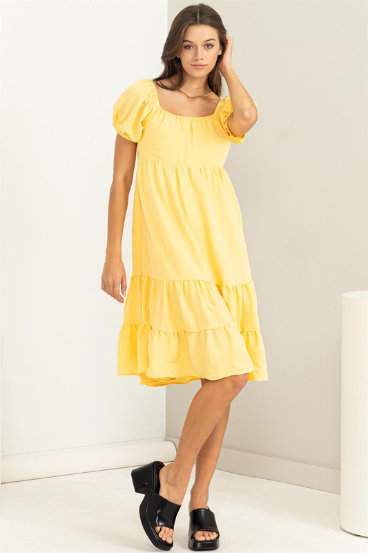 Balloon-Sleeve Brenda Dress