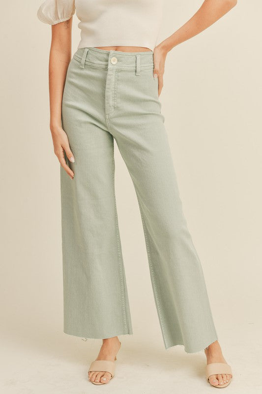 Allie Wide Leg Mint Jeans