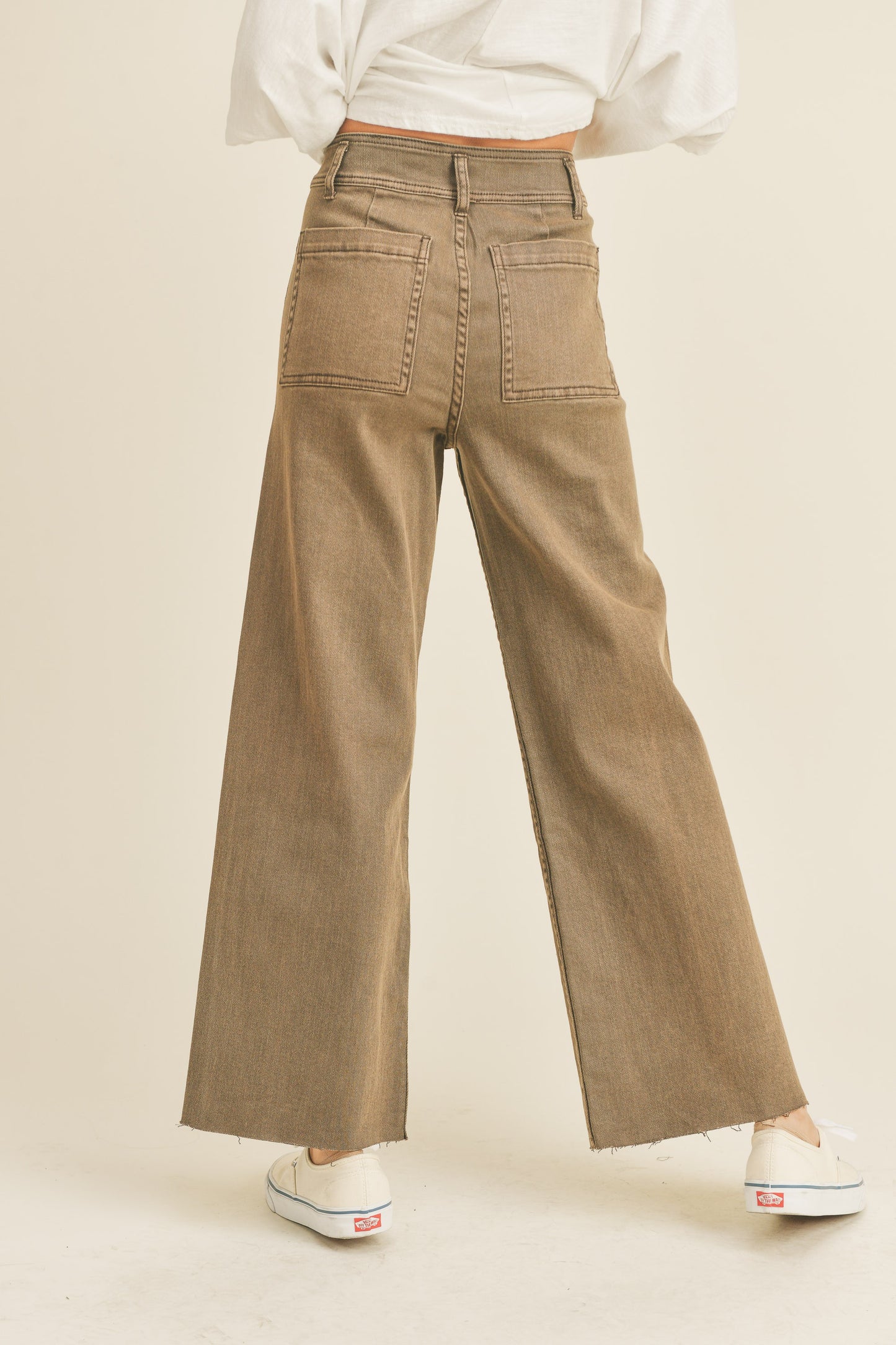 Brooks Straight Wide leg Cropped Jeans