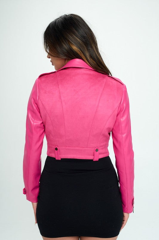 Piper Hot Pink Cropped Jacket