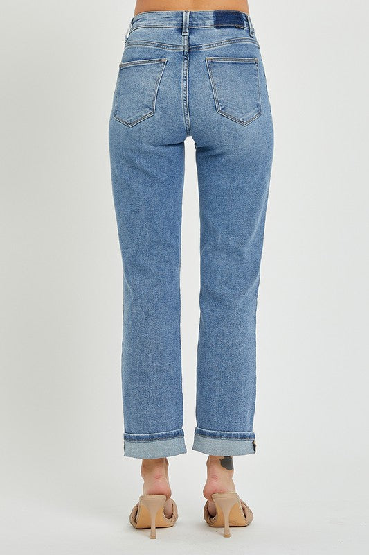 Amber Cross Over Straight Jeans