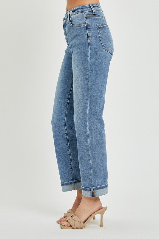 Amber Cross Over Straight Jeans