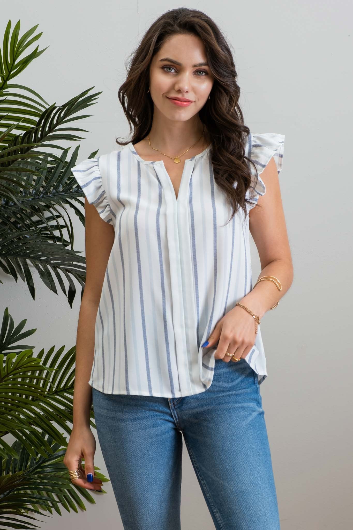 Tessa Ruffle Sleeve Blouse