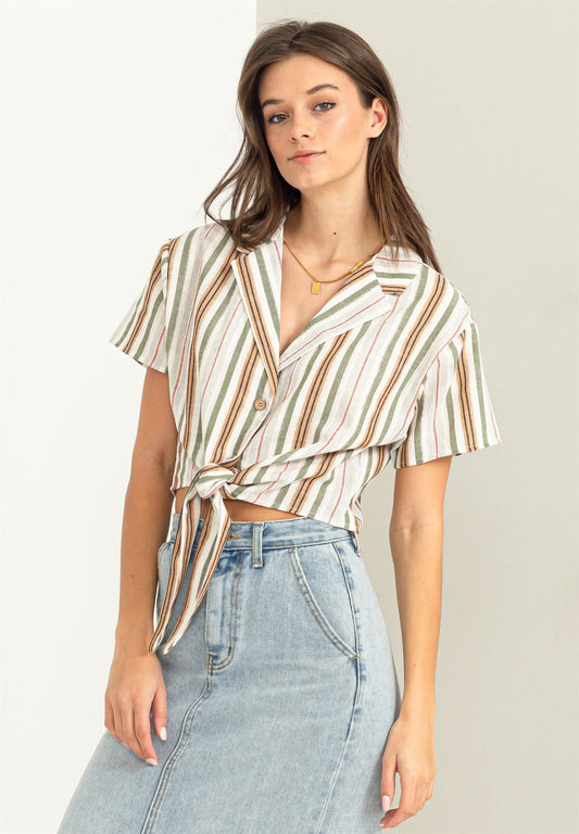 Rae Tie-Front Detail Blouse