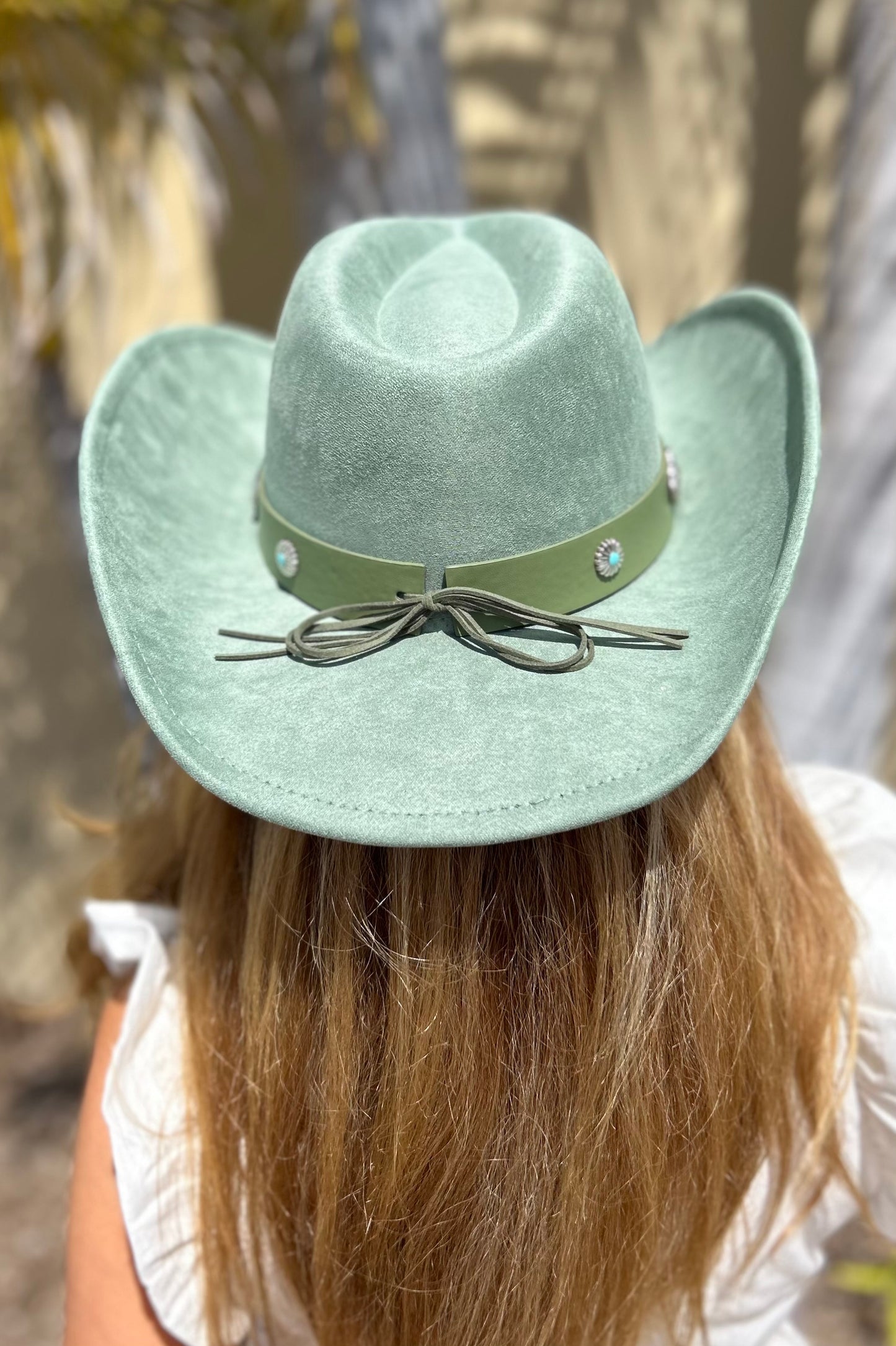 Lacy Faux Suede Cowboy Hat